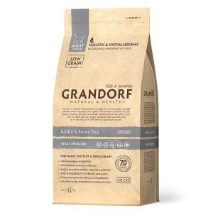 Grandorf Cat, Rabbit & Brown Rice, Adult Sterilized, 2 kg - punga