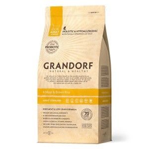 Grandorf Cat, 4 Meat & Brown Rice, Adult Sterilized, 2 kg - punga