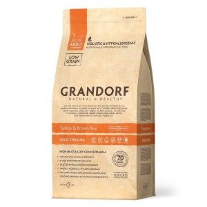 Grandorf Cat, Turkey & Brown Rice, Adult Sterilized, 2 kg - punga