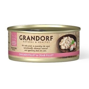 Grandorf Cat, Chicken Breast & Crab Fillet, 70 g - conserva