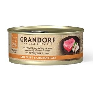 Grandorf Cat, Tuna Fillet & Chicken Breast, 70 g - conserva