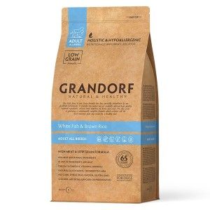 Grandorf Dog, White Fish & Brown Rice, Adult All Breeds, 1 kg - punga
