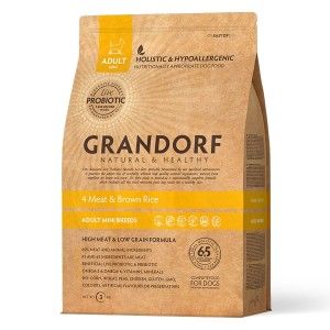 Grandorf Dog, 4 Meat & Brown Rice, Adult Mini Breeds, 3 kg - punga
