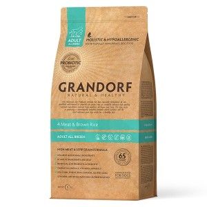 Grandorf Dog, 4 Meat & Brown Rice, Adult All Breeds, 1 kg - punga
