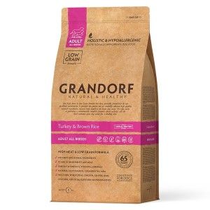 Grandorf Dog, Turkey & Brown Rice, Adult All Breeds, 1 kg - punga