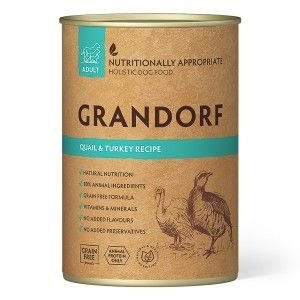 Grandorf Dog, Quail & Turkey, 400 g - conserva