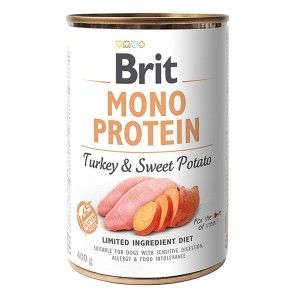 Brit Mono Protein Turkey & Sweet Potato, 400 g - conserva