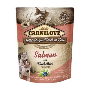 CARNILOVE DOG POUCH SALMON WITH BLUEBERRIES FOR PUPPIES 300 G - main