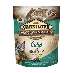 CARNILOVE DOG POUCH CARP WITH BLACK CARROT 300 G - main