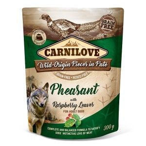 CARNILOVE DOG POUCH PHEASANT WITH RASPBERRY LEAVES 300 G - main