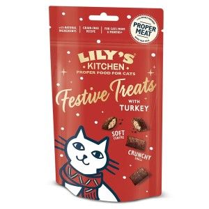 Lily's Kitchen Cat Christmas Turkey Pillow Treats, 60 g (Delicii - Pisici)