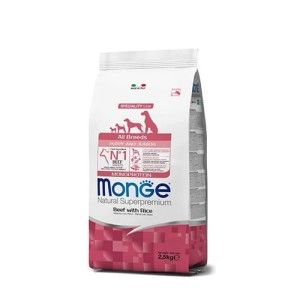 Monge All Breeds Puppy and Junior with Beef and Rice, sac de 12 kg
