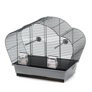 Colivie Beta, 56.5x28x44.5 cm, Gri/ Negru, 493/120 (Custi, colivii, genti transport)