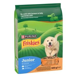 FRISKIES Dog, Caine Junior, Pui, Legume si Lapte, 500 g (Hrana Uscata - Caini)