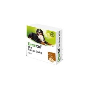 Drontal Plus 35 kg 2 tablete / cutie - antiparazitar intern pentru caini