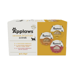 Hrana umeda pisici, Applaws Cat Adult Selectie Pui, Multipack Boluri, 8 x 60 g (Hrana Umeda - Pisici)