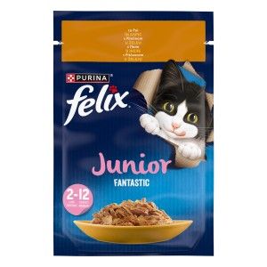 Felix Fantastic Junior, Pui, 85 g (Hrana Umeda - Pisici)