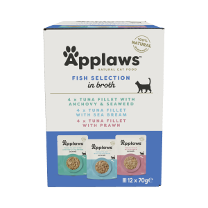 Hrana umeda pisici, Applaws Cat Adult Selectie Peste, Multipack Plicuri, 12 x 70 g (Hrana Umeda - Pisici)