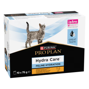 PURINA PRO PLAN Hydra Care, supliment de hidratare pentru pisici, pui, 10x75 g (Diete Veterinare - Pisici)