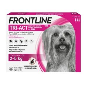 Frontline Tri-Act XS (2-5 kg) - 3 Pipete Antiparazitare