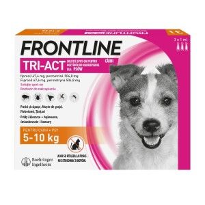 Frontline Tri-Act S (5-10 kg) - 3 Pipete Antiparazitare