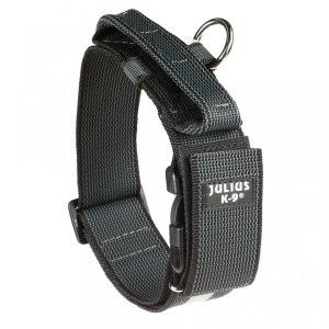 Zgarda K9 nylon cu maner, 50 mm, negru