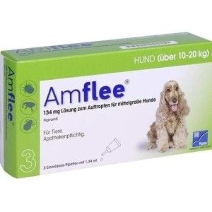 AMFLEE DOG 3 pipete x 134 mg - M (10-20 kg)
