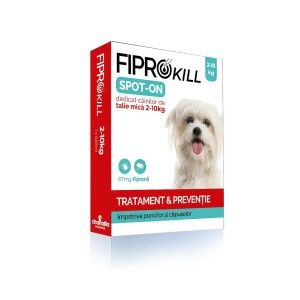 Antiparazitar Extern Pentru Caine 2-10 Kg Fiprokill Dog "S" 67 Mg Spot-on 3 Pip/ Cut