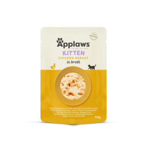 Applaws Kitten Chicken Breast in Broth, plic, 50 g (Hrana Umeda - Pisici)