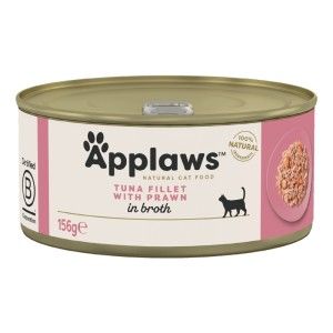 Applaws Tuna Fillet with Prawn, conserva, 156 g (Hrana Umeda - Pisici)