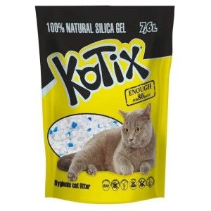 Asternut igienic pentru pisici, silicat, Kotix Normal, 7.6L, 3 kg (Igiena - Pisici)