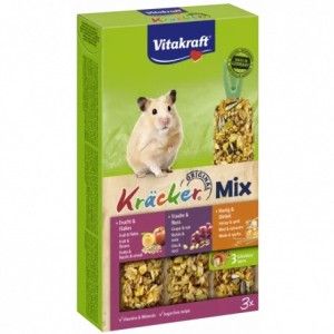 Baton Hamsteri Vitakraft Trio Mix Miere/Nuci/Fructe 3 Buc (Hrana - Rozatoare)