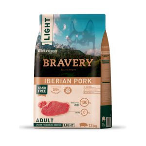 Hrana Uscata Caini, Bravery Dog, Large-Medium Adult, Porc Iberic, 12 kg (Hrana Uscata - Caini)
