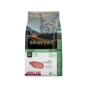Hrana Uscata Pisici, Bravery Adult Cat Sterilised, Pui, 7 kg (Hrana Uscata - Pisici)