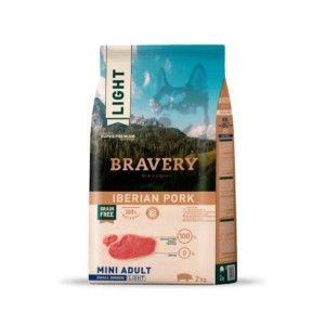 Hrana Uscata Caini, Bravery Dog, Light Mini Adult, Porc Iberic, 2 kg (Hrana Uscata - Caini)