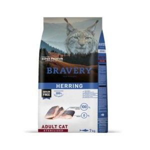 Hrana Uscata Pisici, Bravery Adult Cat Sterilised, Hering, 7 kg (Hrana Uscata - Pisici)