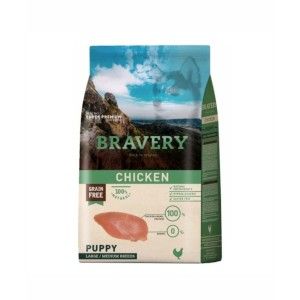 Hrana Uscata Caini, Bravery Dog, Large-Medium Puppy, Pui, 12 kg (Hrana Uscata - Caini)