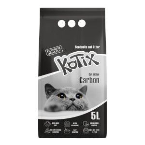 Asternut igienic pentru pisici Kotix, 5 L, aroma Carbune Activ (Igiena - Pisici)