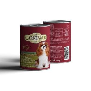 Hrana umeda caini, Carnevale Mistret, Afine & Ulei de In, 400 g (Hrana Umeda - Caini)