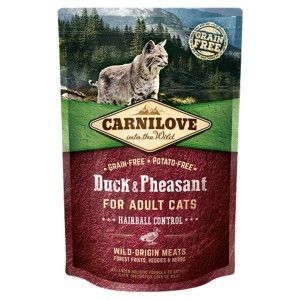Carnilove Duck and Pheasant for Adult Cats, Hairball Control, 400 g (Hrana Uscata - Pisici)