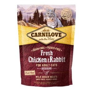 Carnilove Fresh Chicken and Rabbit Gourmand for Adult Cats, 400 g (Hrana Uscata - Pisici)