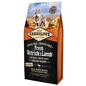 Carnilove Fresh Ostrich & Lamb For Small Breed Dogs, 6 kg (Hrana Uscata - Caini)