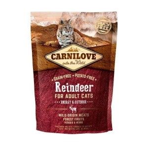 Carnilove Reindeer for Adult Cats, Energy and Outdoor, 400 g (Hrana Uscata - Pisici)