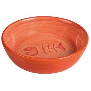 Castron Ceramica pentru Pisici 0.2 l/13 cm Diferite Culori 24492 - rosu