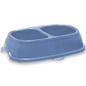 Castron dublu plastic, Stefanplast Break 11, albastru, 2 x 0.4L