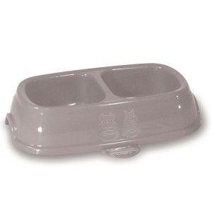 Castron dublu plastic, Stefanplast Break 13, gri, 2 x 0.2L