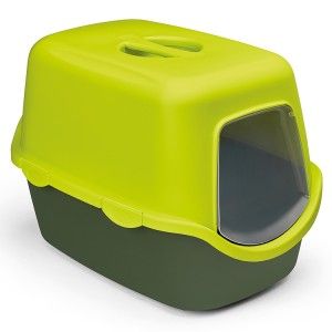 Litiera acoperita, Stefanplast Cathy Verde Lime, 56x40x40cm