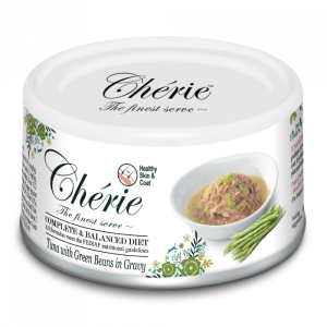 Cherie Adult Skin and Coat Cat Ton cu Fasole Verde, 80 g