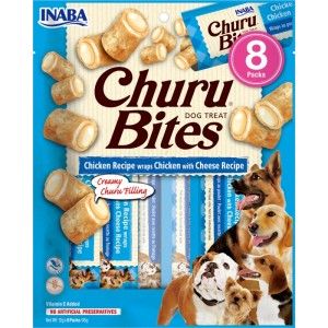 Churu Bites Recompense pentru Caini cu Pui si Branza, 12 g x 8 buc