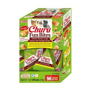 Churu Cat Fun Bites, Recompense Pisici, Pui & Dovleac, 12 g x 8 buc (96 g) (Delicii - Pisici)